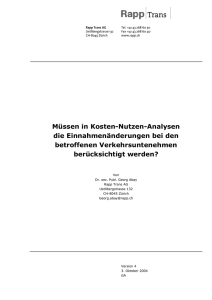 Müssen in Kosten-Nutzen-Analysen die