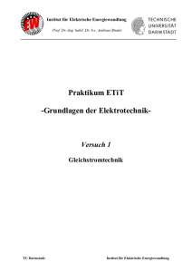 Versuch 1 - Institut für Elektrische Energiewandlung