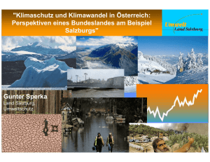 Klimaschutz und Klimawandel in Österreich: Perspektiven