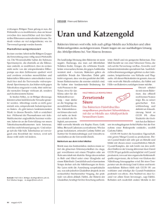 Uran und Katzengold - UZH