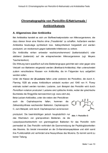 Chromatographie von Penicillin-G.Natriumsalz / Antibiotikatests