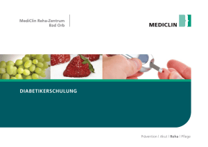 Diabetikerschulung - MediClin Reha