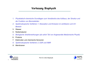 Vorlesung Biophysik