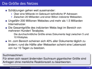 Die Größe des Netzes