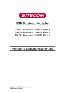1. Installation der Bluetooth-Software