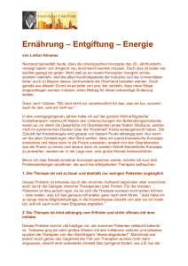 Ernährung – Entgiftung – Energie