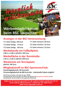 BSC Tauperlitz Werbeangebot