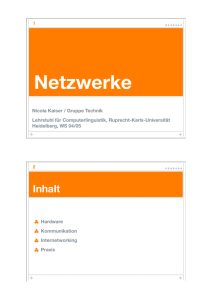 Netzwerke - Universität Heidelberg