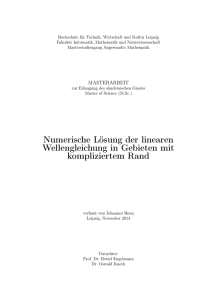 Numerische Lösung der linearen Wellengleichung in Gebieten mit