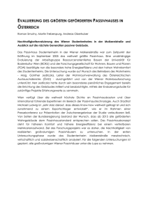 Evaluierung des größten geförderten Passivhauses in Österreich