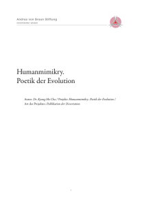 Humanmimikry. Poetik der Evolution