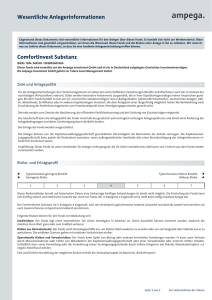 Wesentliche Anlegerinformationen ComfortInvest Substanz