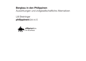 Bergbau in den Philippinen Auswirkungen und zivilgesellschaftliche