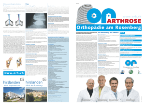 Publireportage 2010 - Thema Arthrose