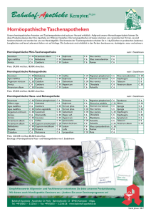 Homöopathische Taschenapotheken - Bahnhof