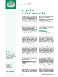 Akupunktur in der Schwangerschaft