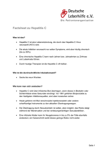 Factsheet zu Hepatitis C - Welt-Hepatitis-Tag