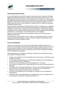 Umweltbericht 2015 - Deuerlein Präzision GmbH
