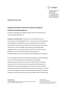 PRESSEMITTEILUNG - ralf buchholz healthcare communications