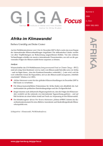 Afrika im Klimawandel - GIGA | German Institute of Global and Area