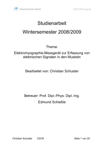 Bioelektronische Sensorik zur Erfassung und Auswertung von