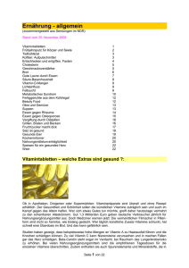 Vitamintabletten - Welche Extras sind gesund