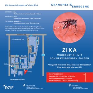 Flyer "KrankheitsErregend 2016 – Zika" - Helmholtz
