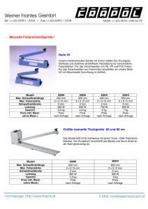 Manuelle Folienschweißgeräte I Serie HI Größte manuelle