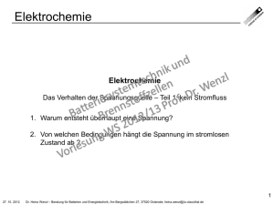 Elektrochemie - TU Clausthal/IEE