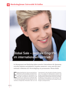 Global Sale – zentrale Eingriffe im internationalen Vertrieb