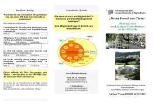 Beiträge zum nachhaltigen Umweltschutz an der FH Köln