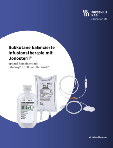 Subkutane balancierte Infusionstherapie mit Jonosteril®