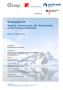 "Mögliche Auswirkungen des Klimawandels auf die