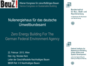 Nullenergiehaus für das deutsche Umweltbundesamt