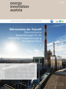 Energy Innovation Austria - Wärmenetze der Zukunft