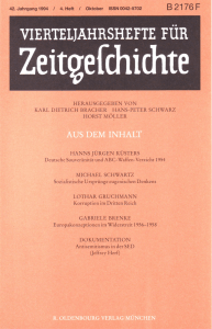 Vierteljahrshefte für Zeitgeschichte Jahrgang 42(1994) Heft 4