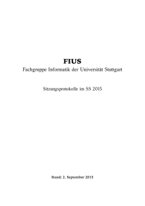 Fachgruppe Informatik der Universität Stuttgart - FIUS