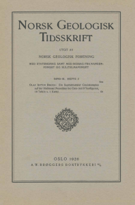 NoRSK GEOLOGISK TIDSSKRIFT