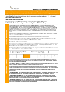 Wesentliche Anlegerinformationen