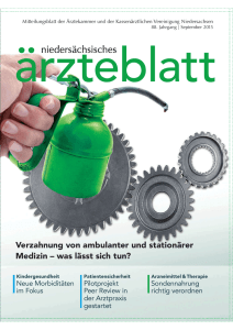 Artikel im Niedersächsischen Ärzteblatt 2015 - HGZ