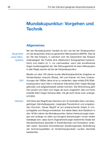 Mundakupunktur: Vorgehen und Technik