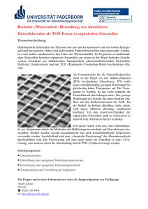 Herstellung von Aluminium- Gitterelektroden als TCO