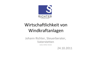 Wirtschaftlichkeit von Windkraftanlagen - Bürgerinitiative "Greiner-Eck"