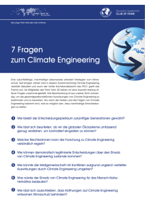 7 Fragen zum Climate Engineering
