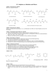 2.5. Aufgaben zu Alkoholen und Ethern - Poenitz