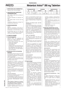 Metamizol Aristo 500 mg Tabletten - SRZ