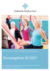 Kursangebote 01/2017 - Katholisches Klinikum Essen