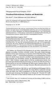 Übergangsmetall‐Fulven‐Komplexe, XVII. Tricarbonyl (fulven