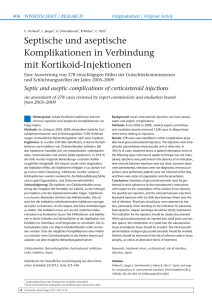 Septische und aseptische Komplikationen in Verbindung mit