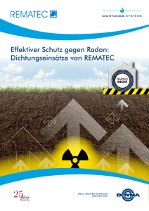 Effektiver Schutz gegen Radon: Dichtungseinsätze